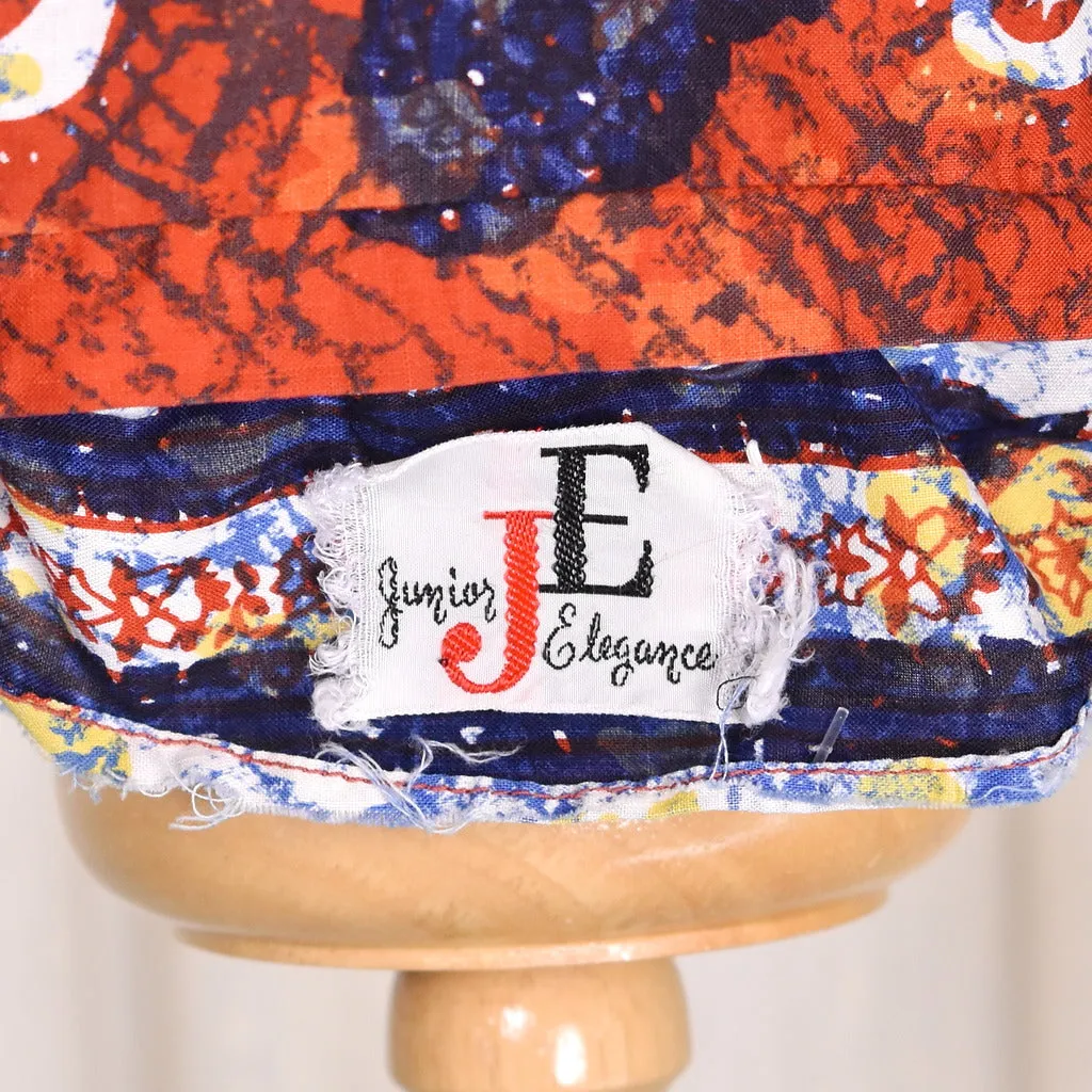 1950s Paisley Batik Vintage Swing Dress