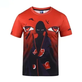 3D High T-shirts Naruto Anime Uchiha Itach for Men and Women