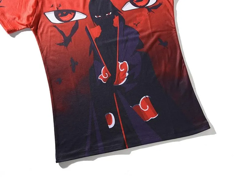 3D High T-shirts Naruto Anime Uchiha Itach for Men and Women