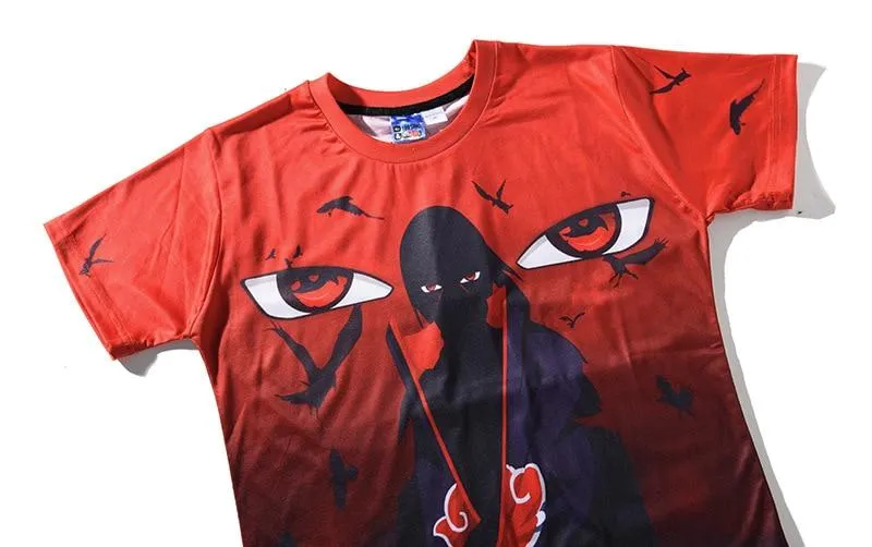 3D High T-shirts Naruto Anime Uchiha Itach for Men and Women