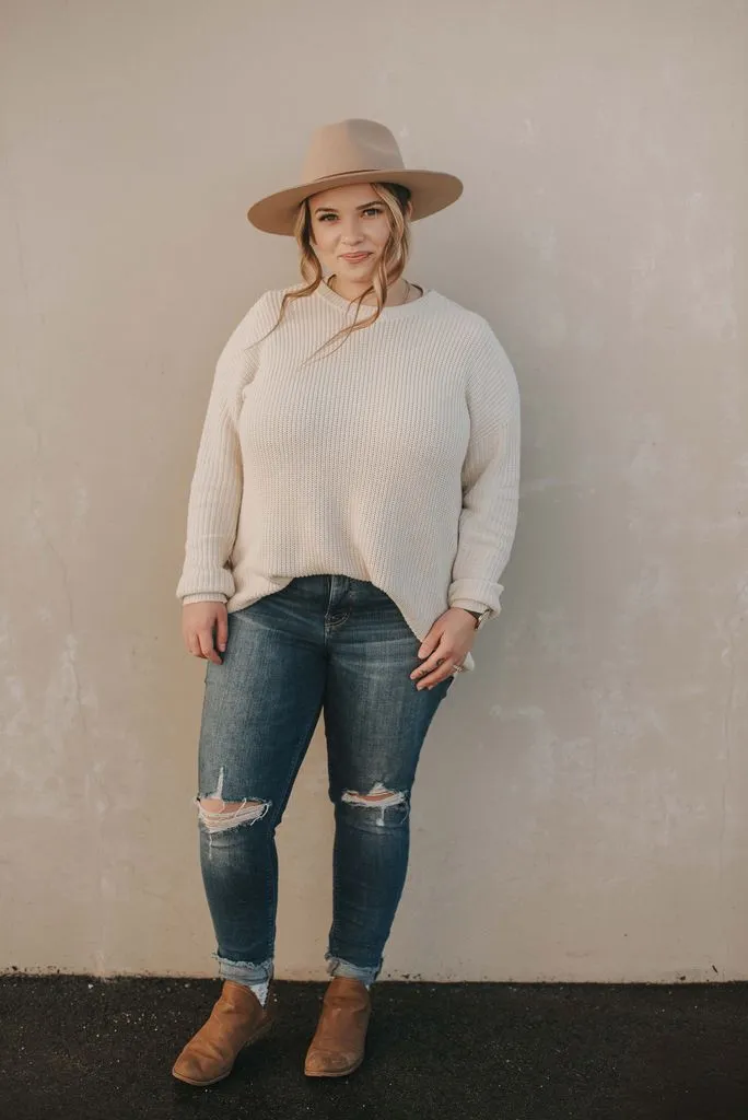 Adult Cream Knit Sweater