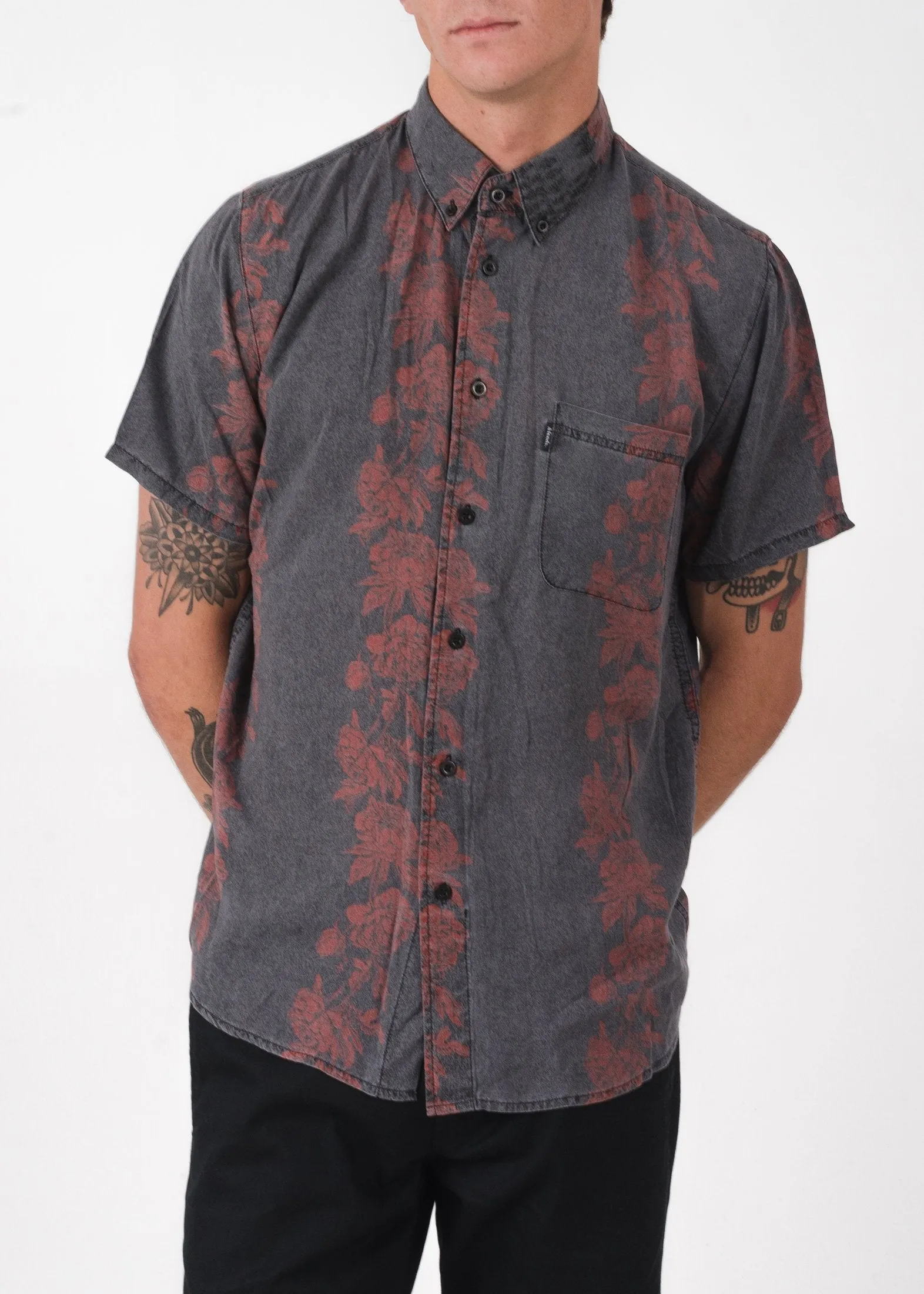 Afends Mens Rose Chain - Short Sleeve Shirt