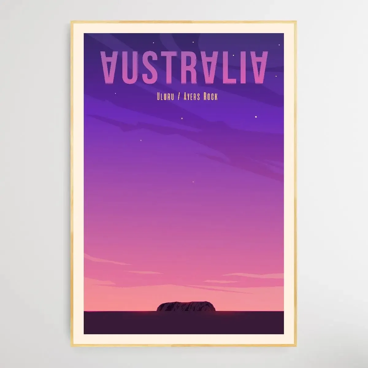 Australia - Vintage Style Travel Print