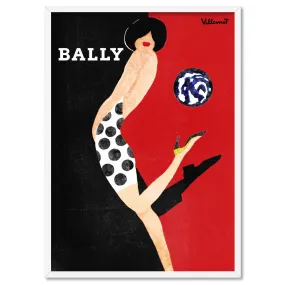 Bernard Villemot | Bally Kick in Sketch Grainy Effect - Art Print