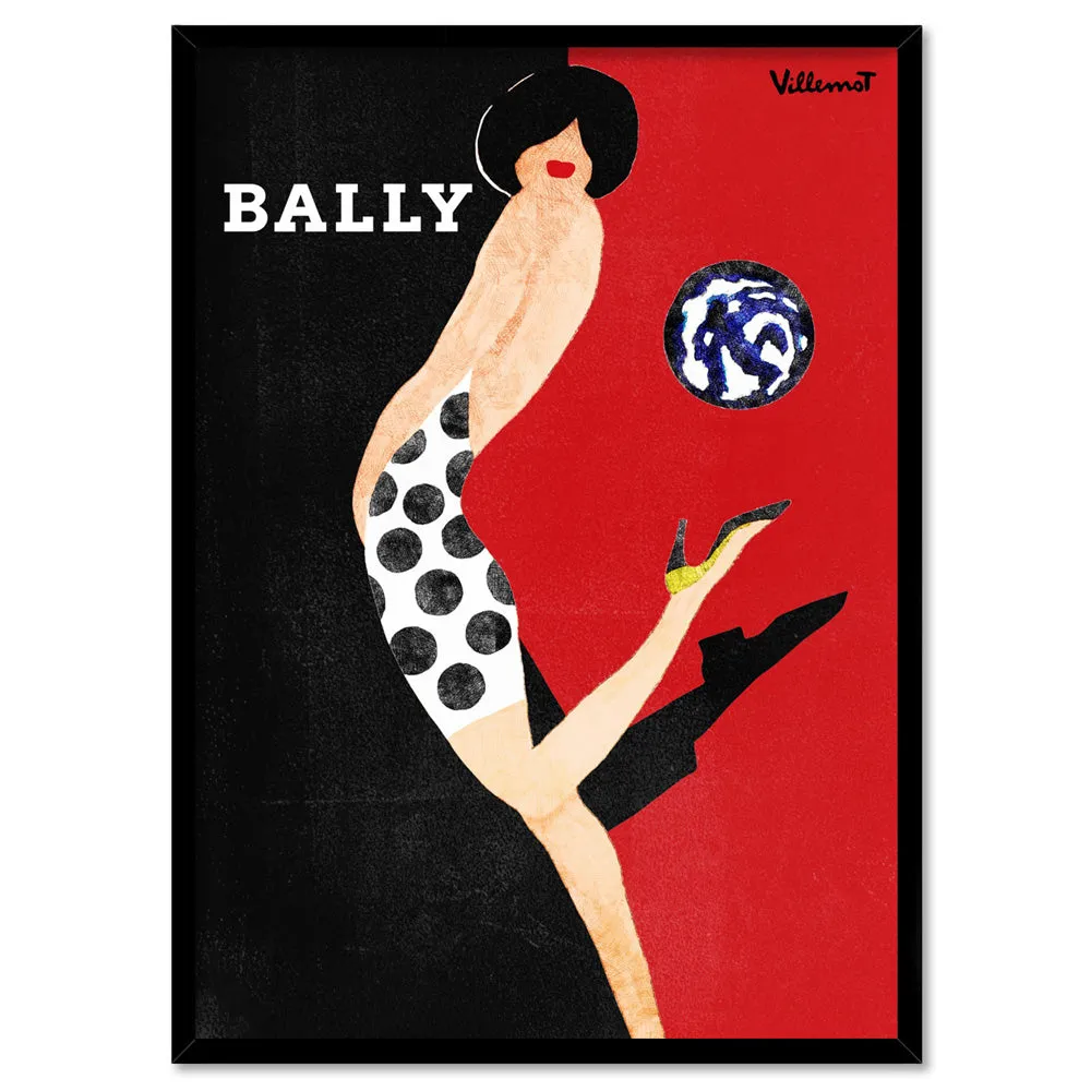 Bernard Villemot | Bally Kick in Sketch Grainy Effect - Art Print