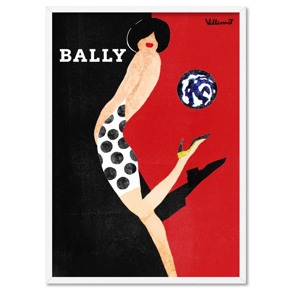 Bernard Villemot | Bally Kick in Sketch Grainy Effect - Art Print