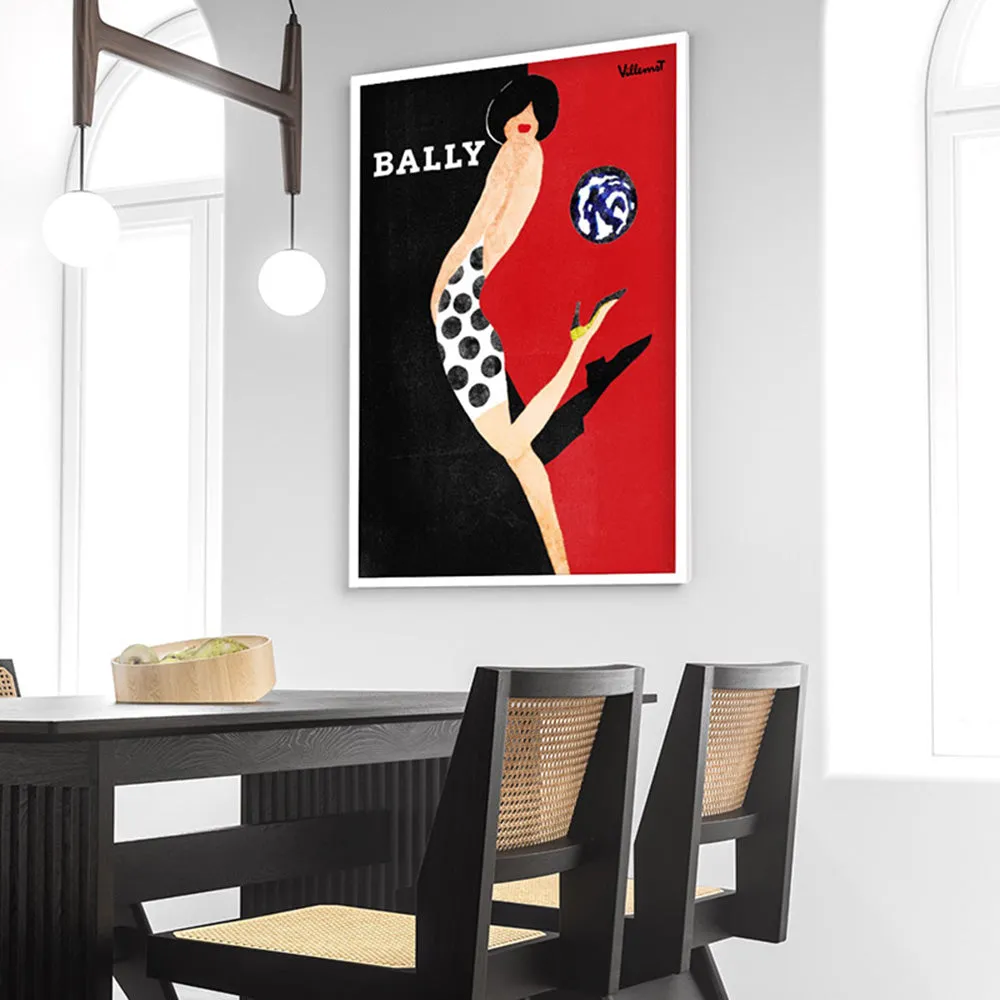 Bernard Villemot | Bally Kick in Sketch Grainy Effect - Art Print
