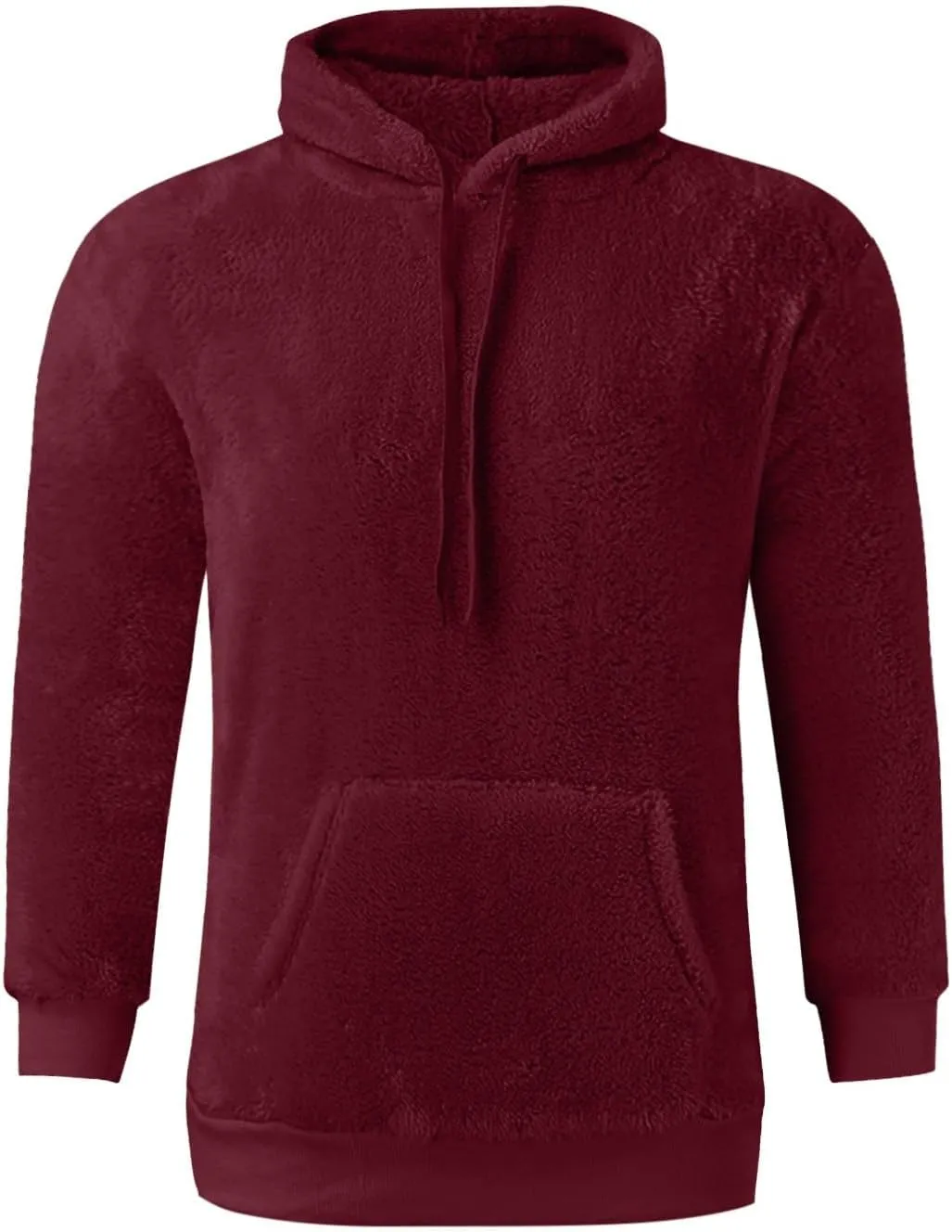 CRNTCEM Mens Fuzzy Sherpa Hoodie Sweatshirt Winter Fall Fleece Warm Hoody Faux Fur Fleece Athletic Jogging Thermal Pullover