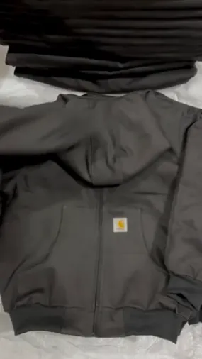 Custom handpick Carhartt style  rework black hooded jackets