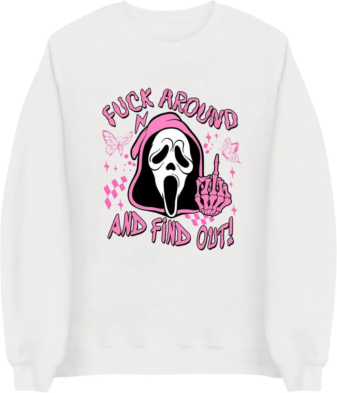 Cute Ghost Halloween Sweatshirts Women Funny Pumpkin Graphic Sweatshirt Spooky Season Party Tops Fall Sweater