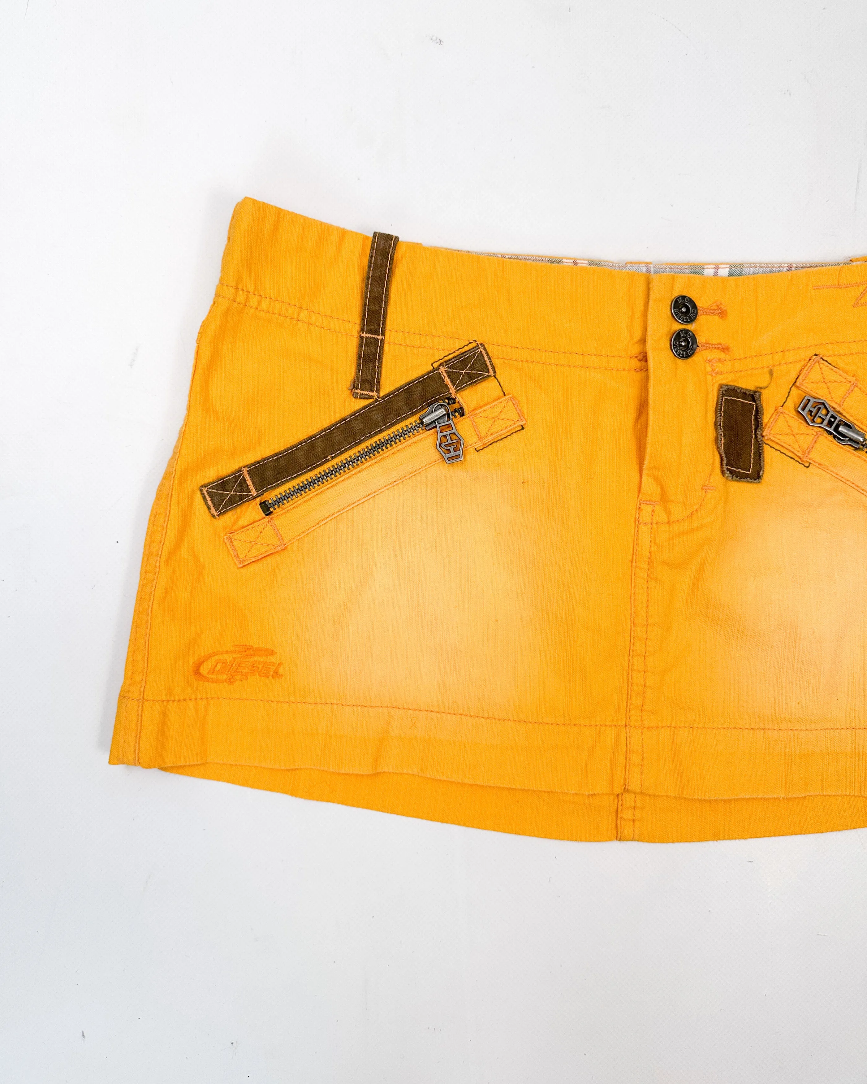 Diesel Yellow 2-Pocket Mini Skirt 2000's