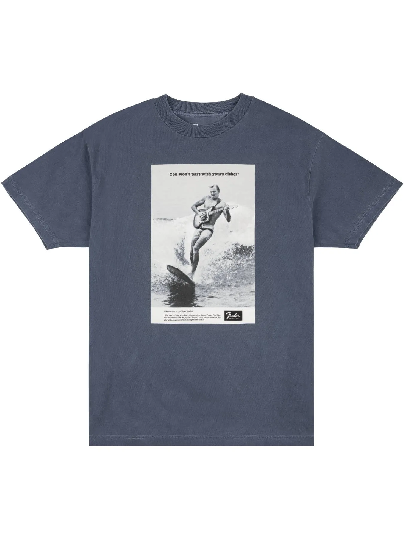 Fender Vintage Ad Surfer Tee, Ocean, Large