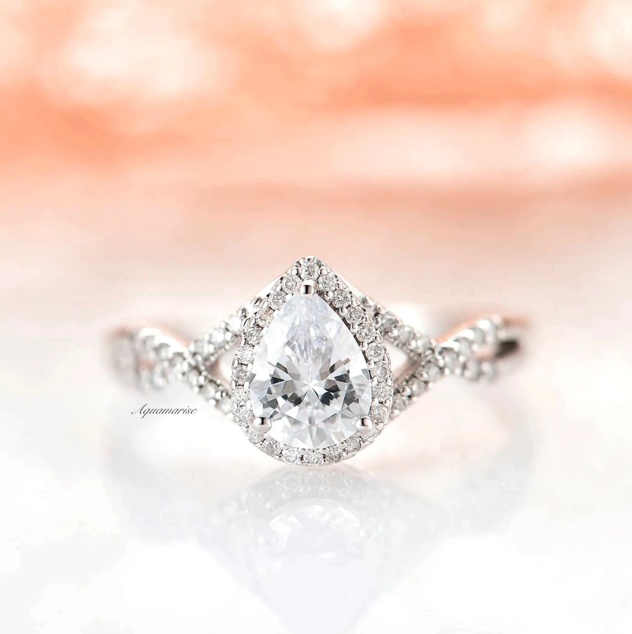 Flair Diamond (cz) Ring- Sterling Silver