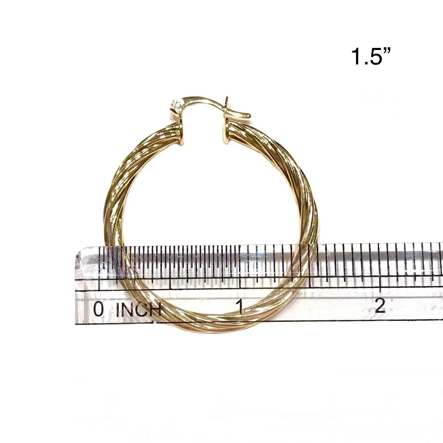 Gold Filled Twist Clasp Hoops