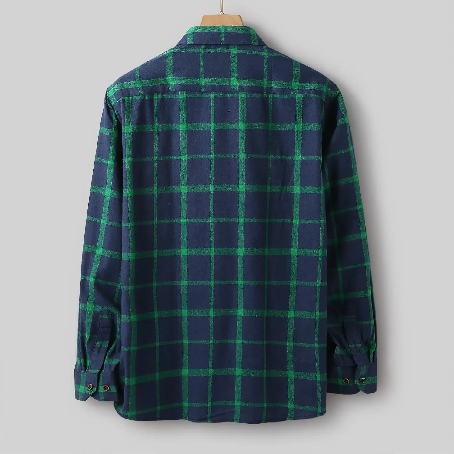 LCMTWX Men's Fleece Flannel Jackets Square Printing Lightweight Breathable Long Sleeve Lapel Formal Heavy Warm Fleece