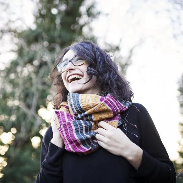 Lotus & Silk handwoven exclusive scarves from Myanmar- Blue & Purple