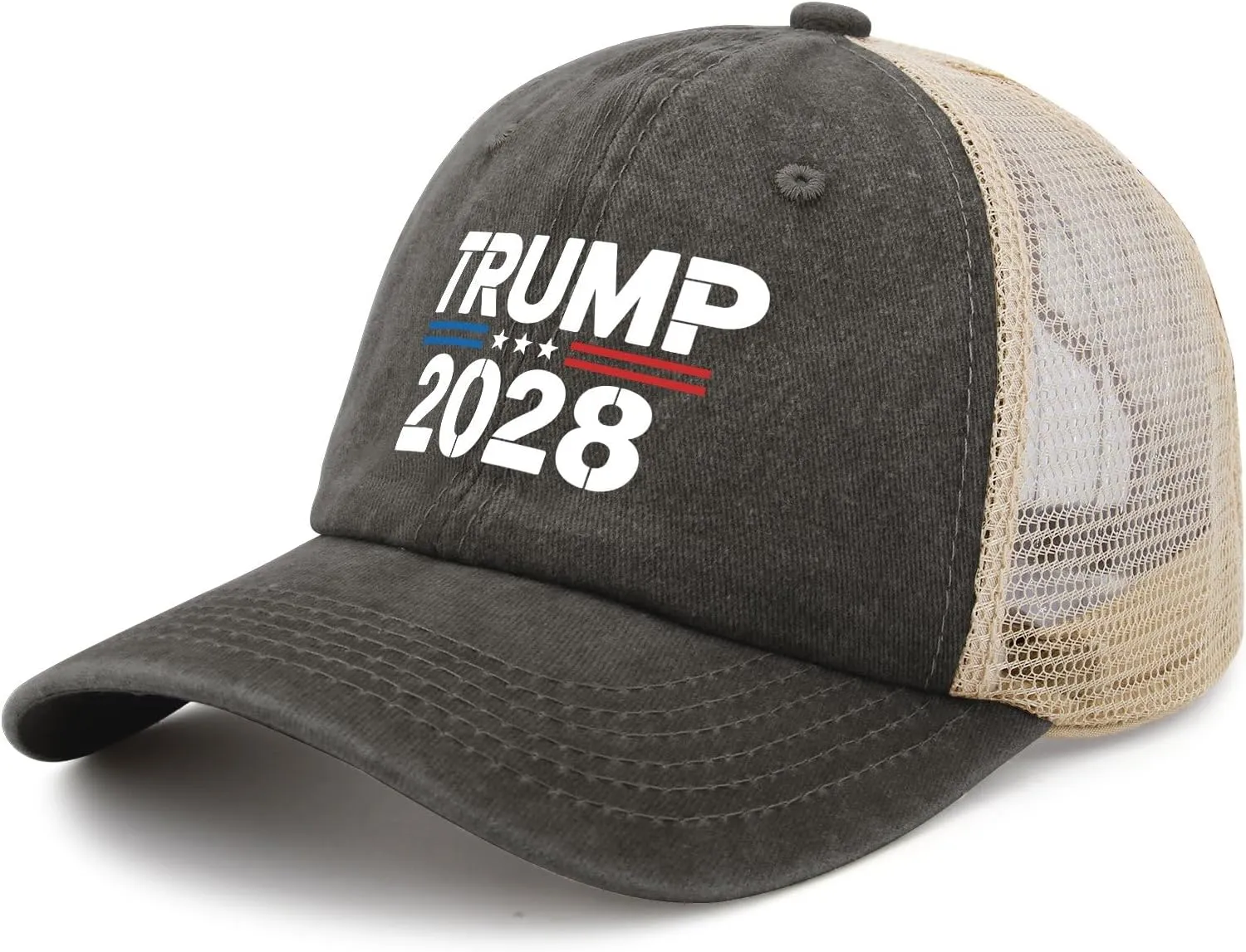 Made in US Pro Tru-mp 2028 President America Hats for Men Baseball Cap Stylish Washed Workout Hats