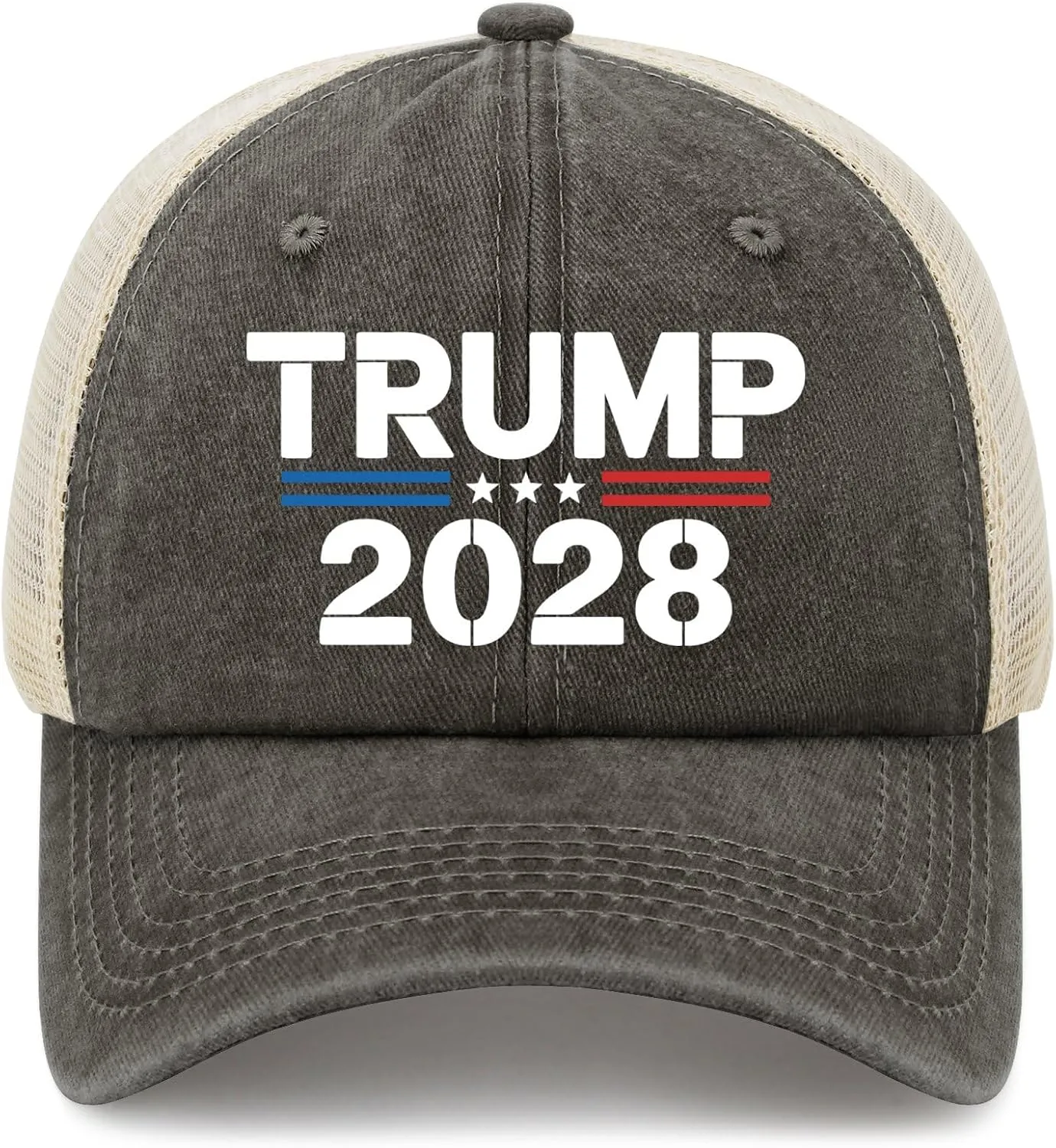 Made in US Pro Tru-mp 2028 President America Hats for Men Baseball Cap Stylish Washed Workout Hats