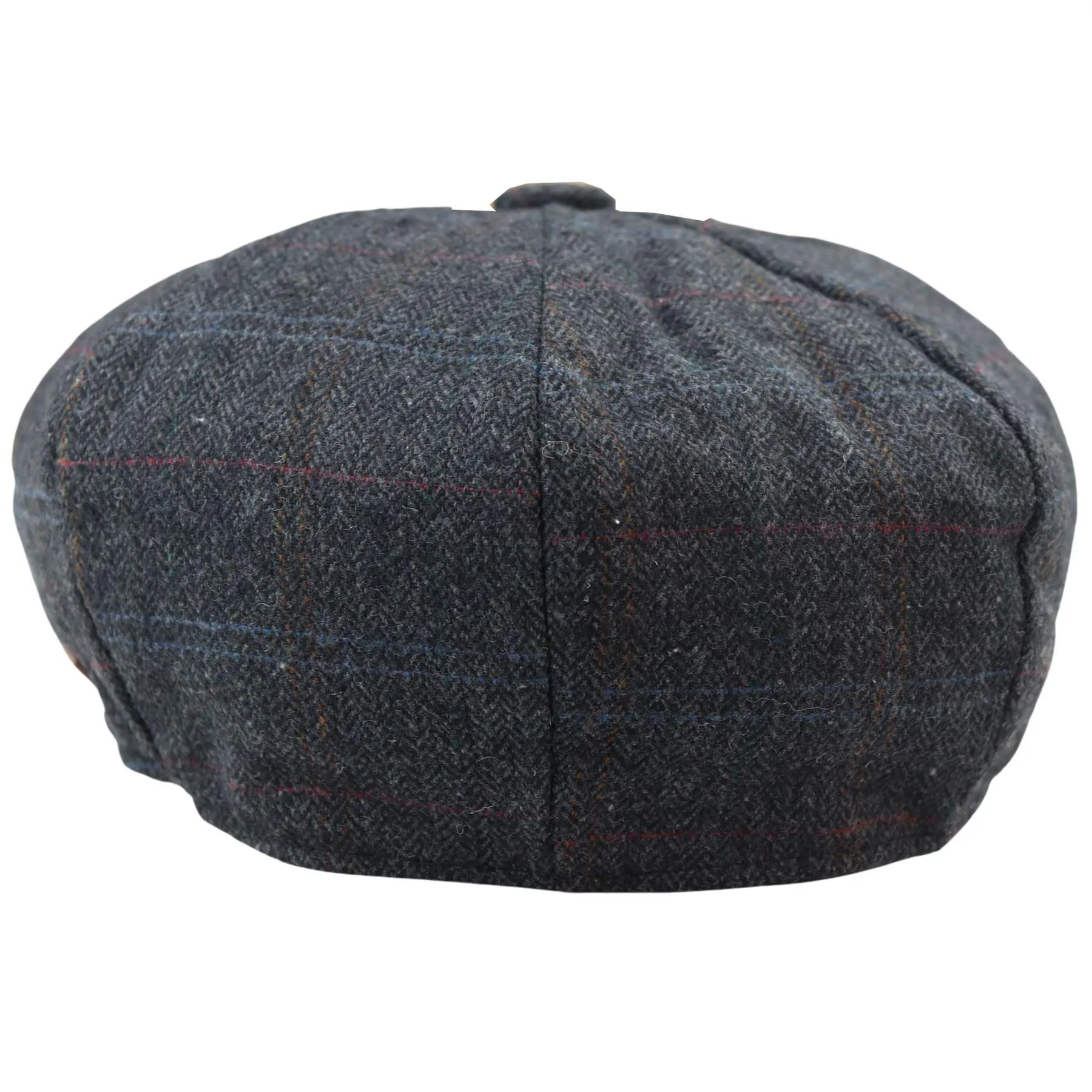 Mens 8 Panel Razor Baker Boy Hat Wool Tweed Blinders Newsboy Flat Cap Blue Check Charcoal