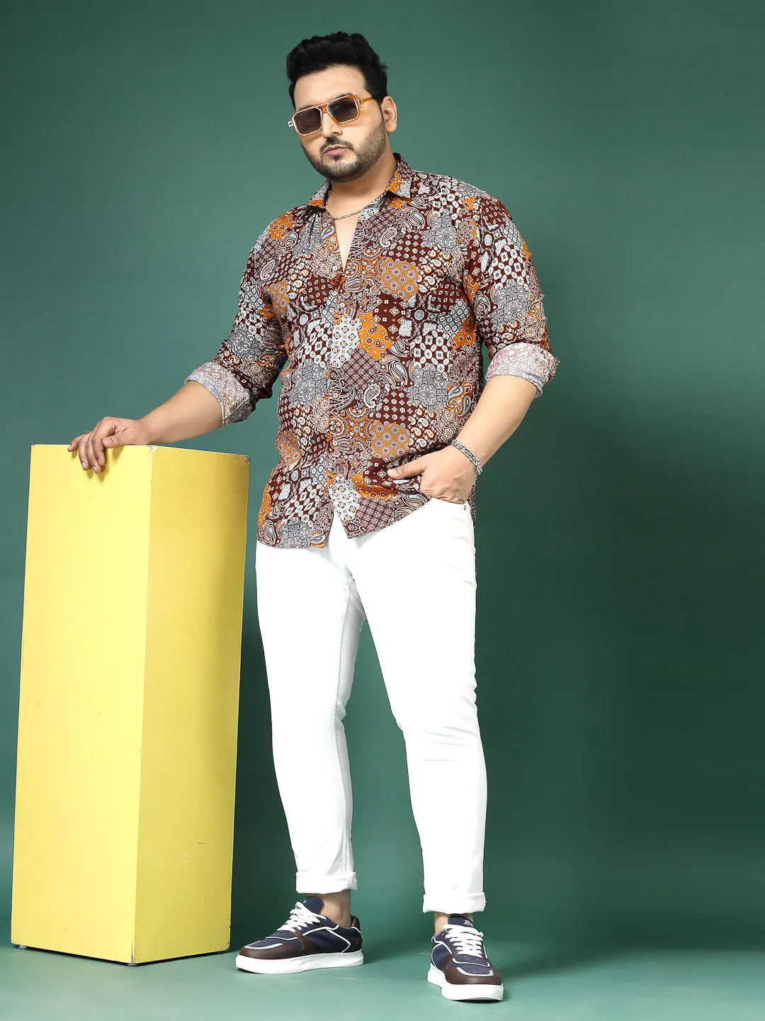 Men's Rayon Paisley Print Shirt