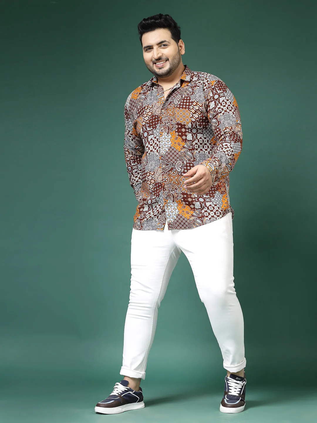 Men's Rayon Paisley Print Shirt