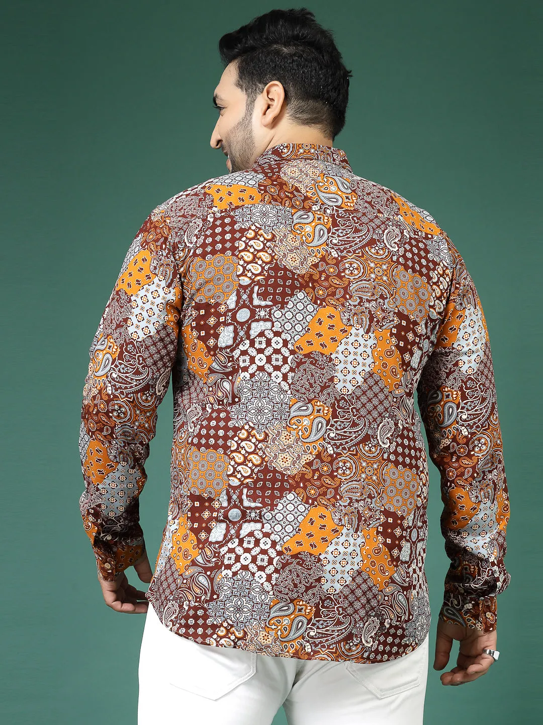 Men's Rayon Paisley Print Shirt