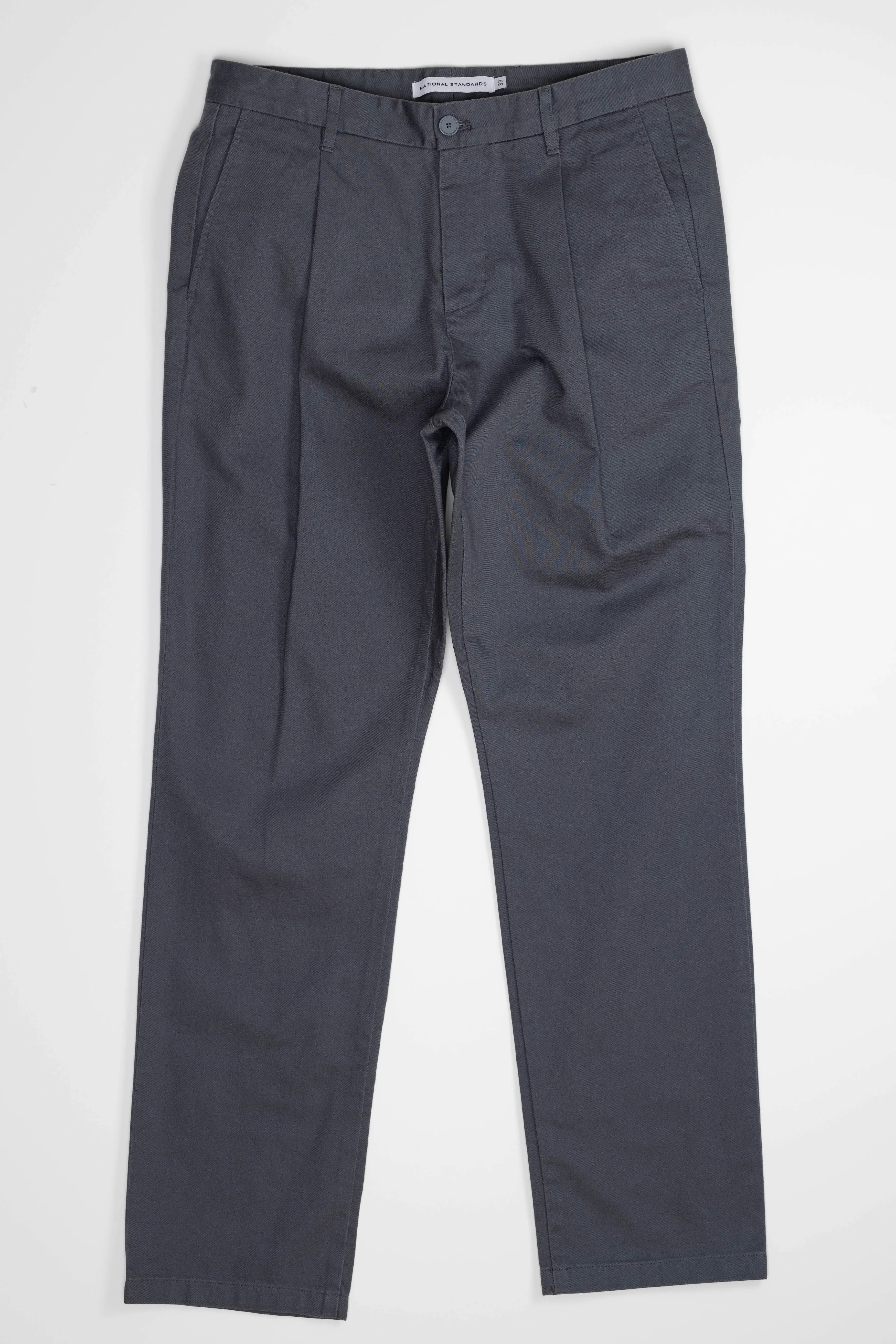 NS1201-3 Pleated Chino Vintage French Drill in Blue Grey