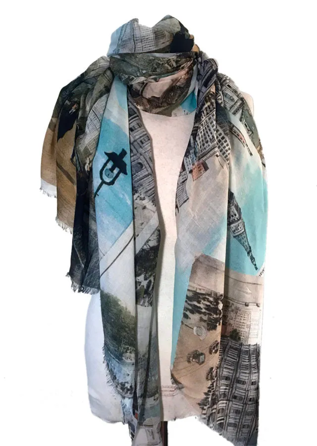 NYC Postcards Scarf