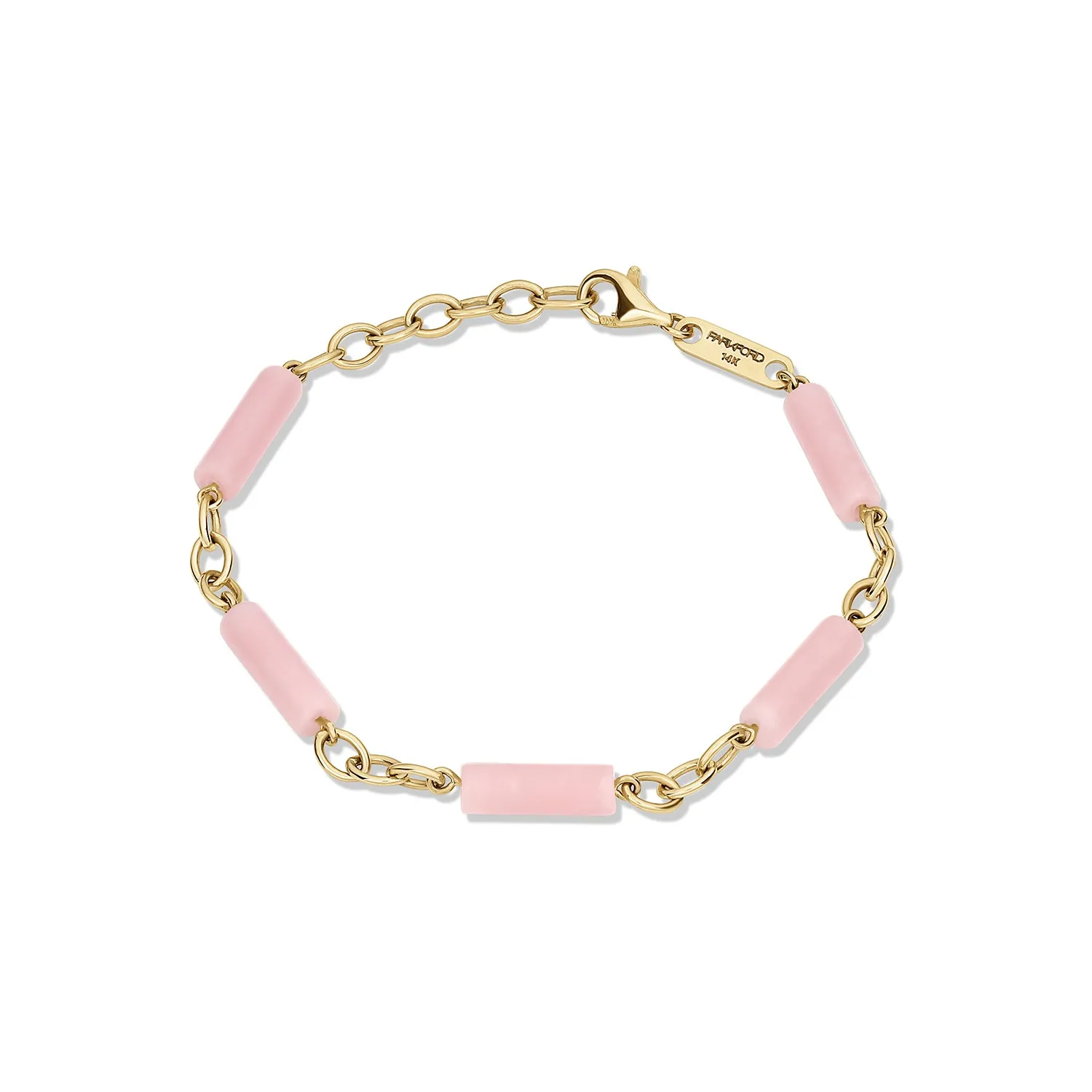 Palace Bead Bracelet Pink Opal
