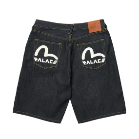 Palace x Evisu Long Denim Shorts Raw