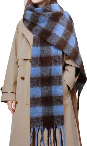 Passionbility Women's Winter Scarfs, Mohair Vintage Scarf for Women and Men, Large Chunky Scarf Cashmere Feel Blanket Wrap