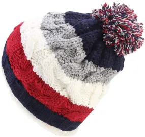 Qianmome Beanie Knitted Winter Pompom Pom Pom Handmade Beanie Casual Cap Skullies Bonnet