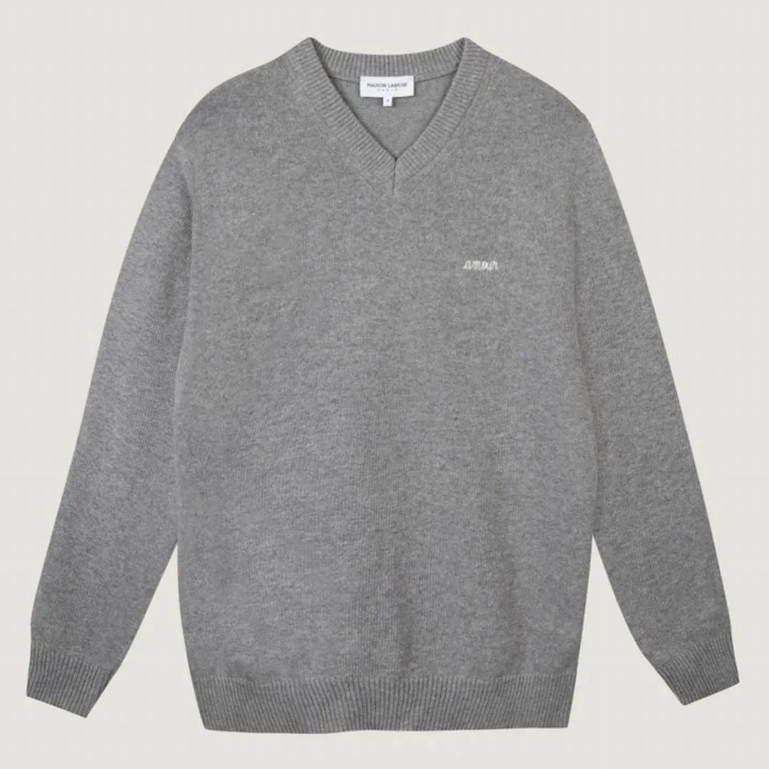 "Amour" Frenay Recycled Wool Sweater (Medium Heather Grey)