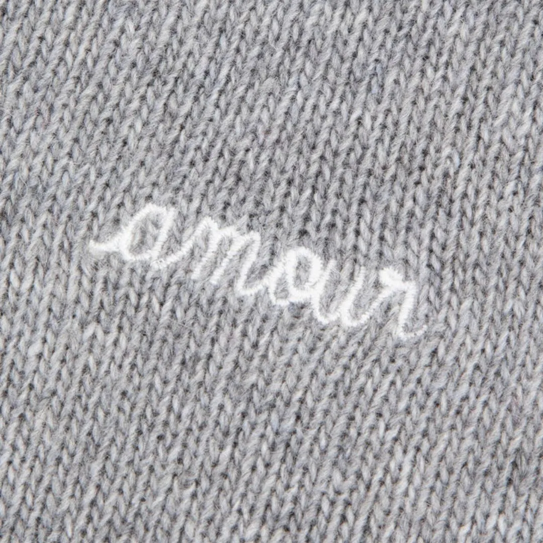 "Amour" Frenay Recycled Wool Sweater (Medium Heather Grey)