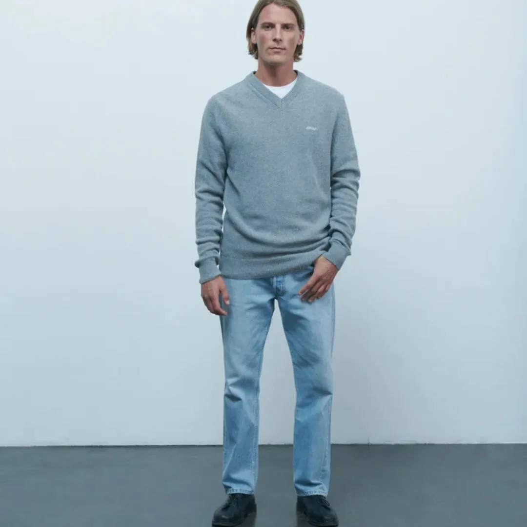 "Amour" Frenay Recycled Wool Sweater (Medium Heather Grey)