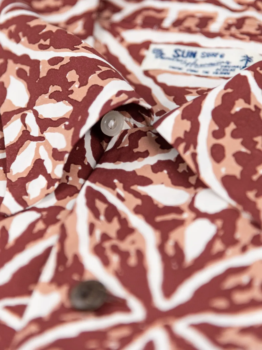 Sun Surf Polynesian Tapa Design Hawaiian Shirt Brown