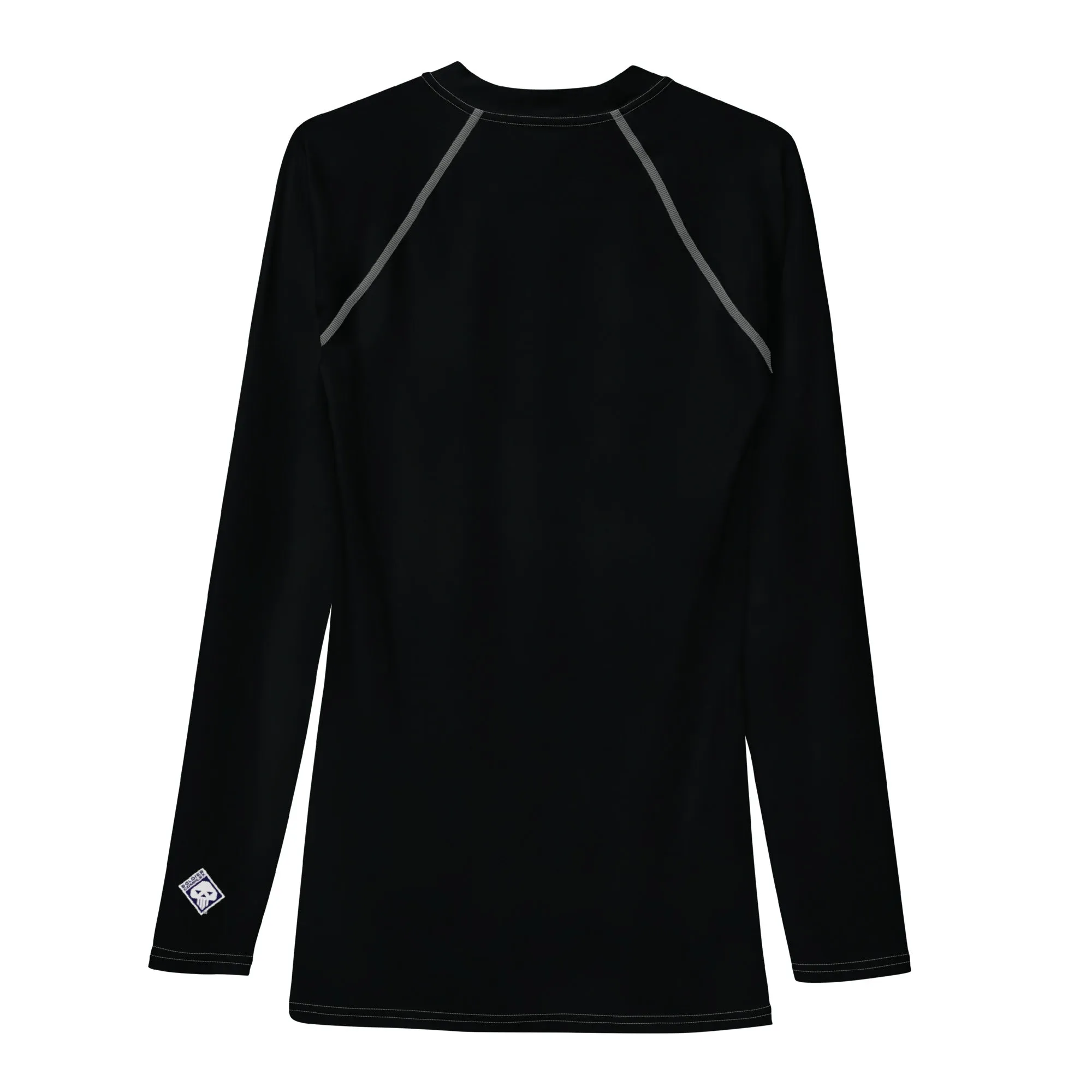 Versatile Coverage: Solid Color Rash Guard for Men - Noir