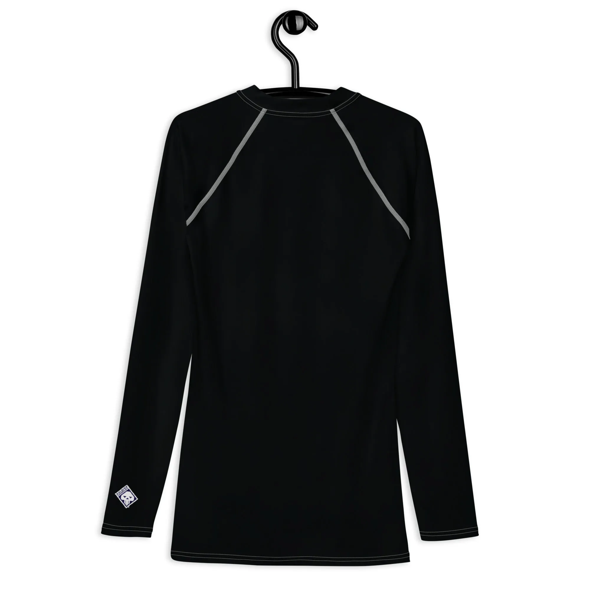 Versatile Coverage: Solid Color Rash Guard for Men - Noir