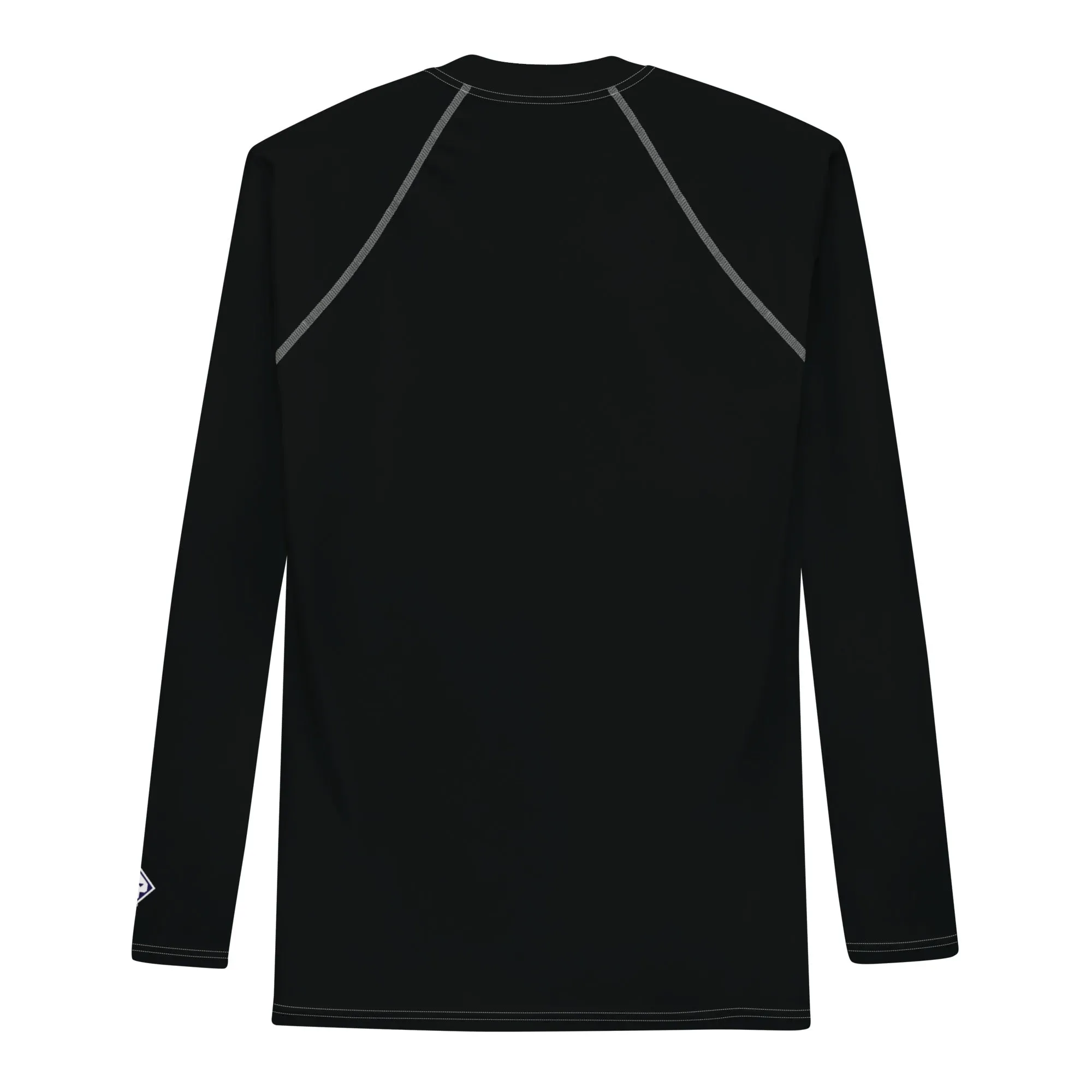 Versatile Coverage: Solid Color Rash Guard for Men - Noir