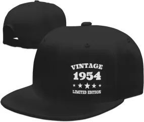 Vintage 1956 Birthday Gifts 69 Years Limited Flat Bill Brim Baseball Cap Funny Snapback Summer Beach Hat