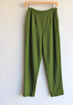 Vintage 1960s Green Wool Cigarette Pants