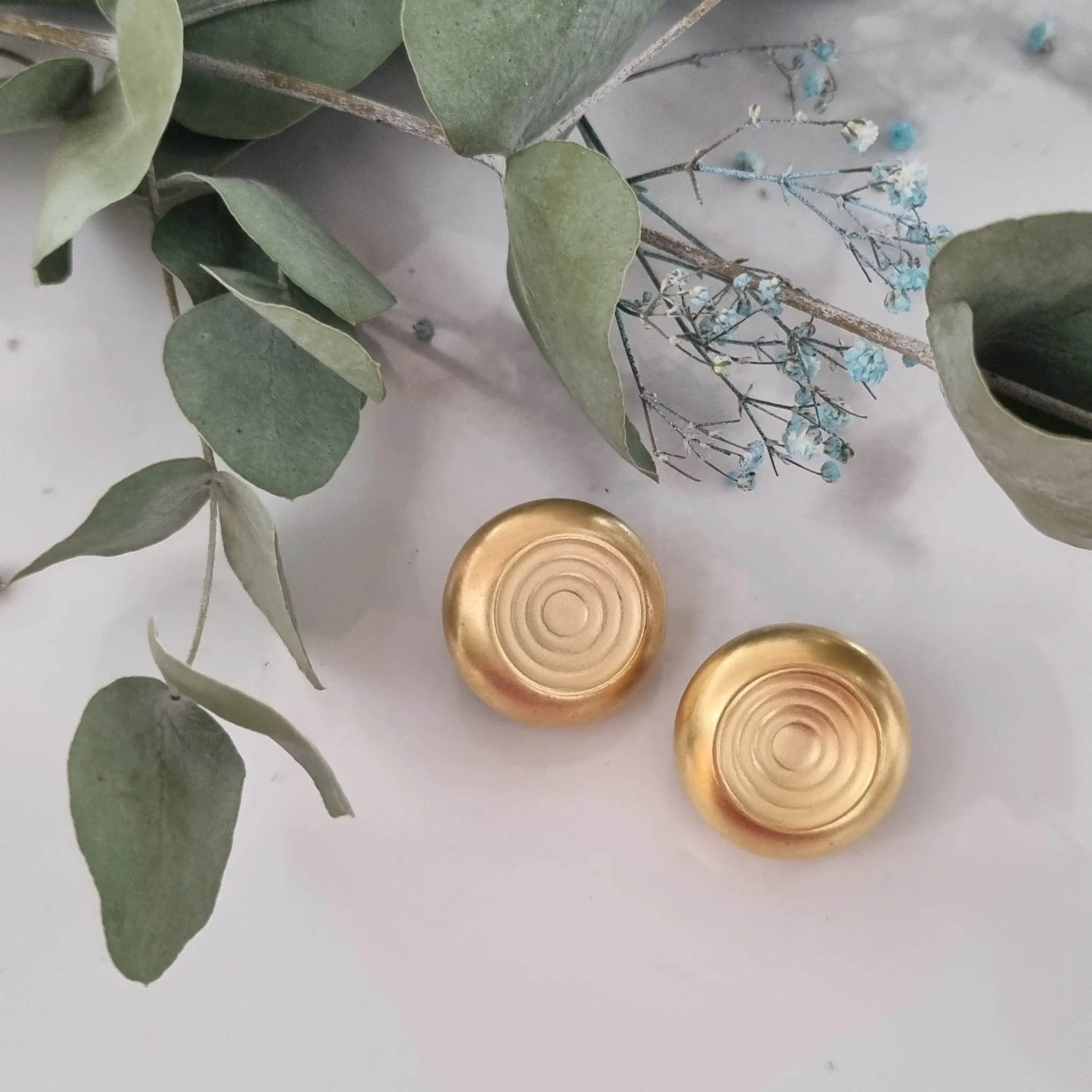 Vintage earrings - Gold labyrinths