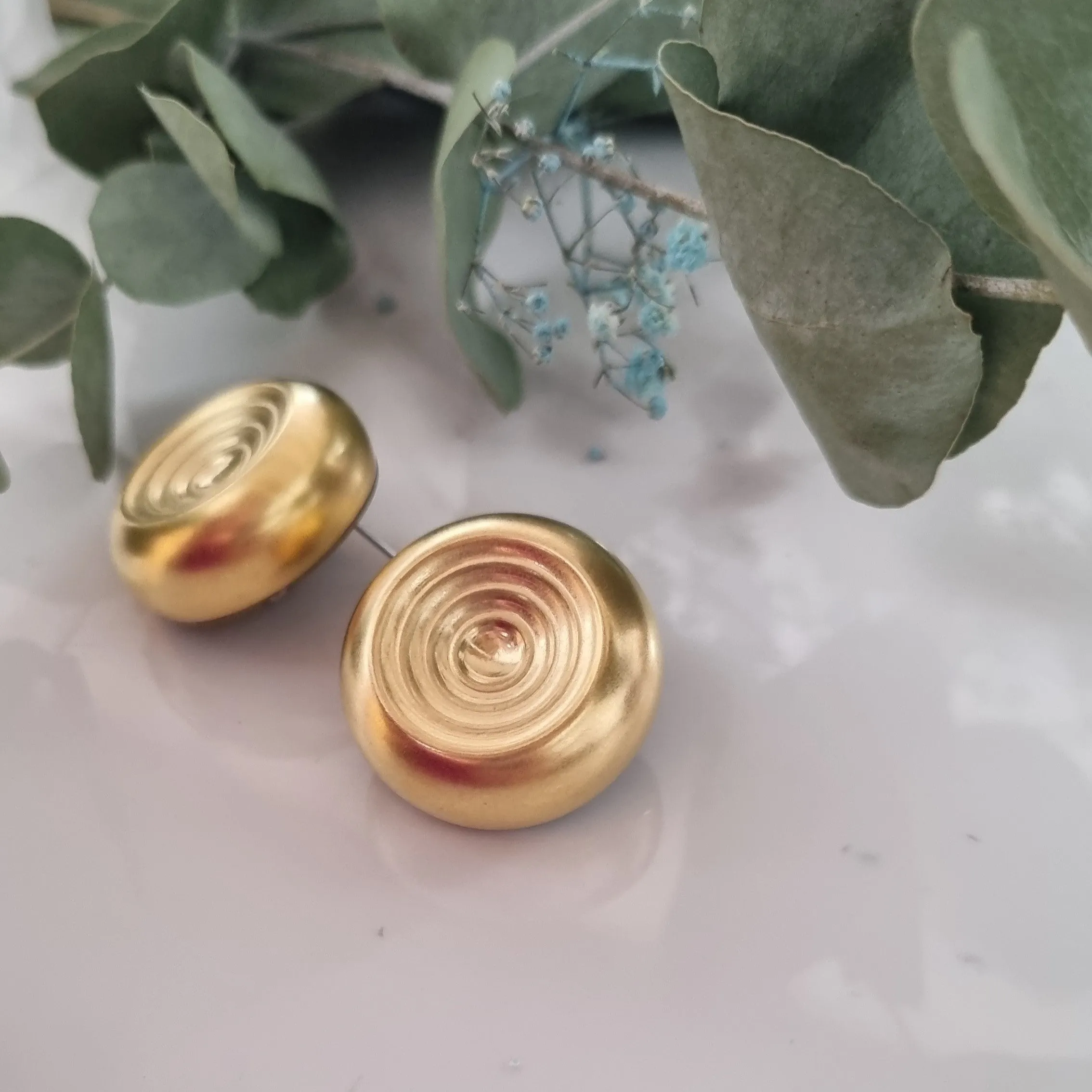 Vintage earrings - Gold labyrinths