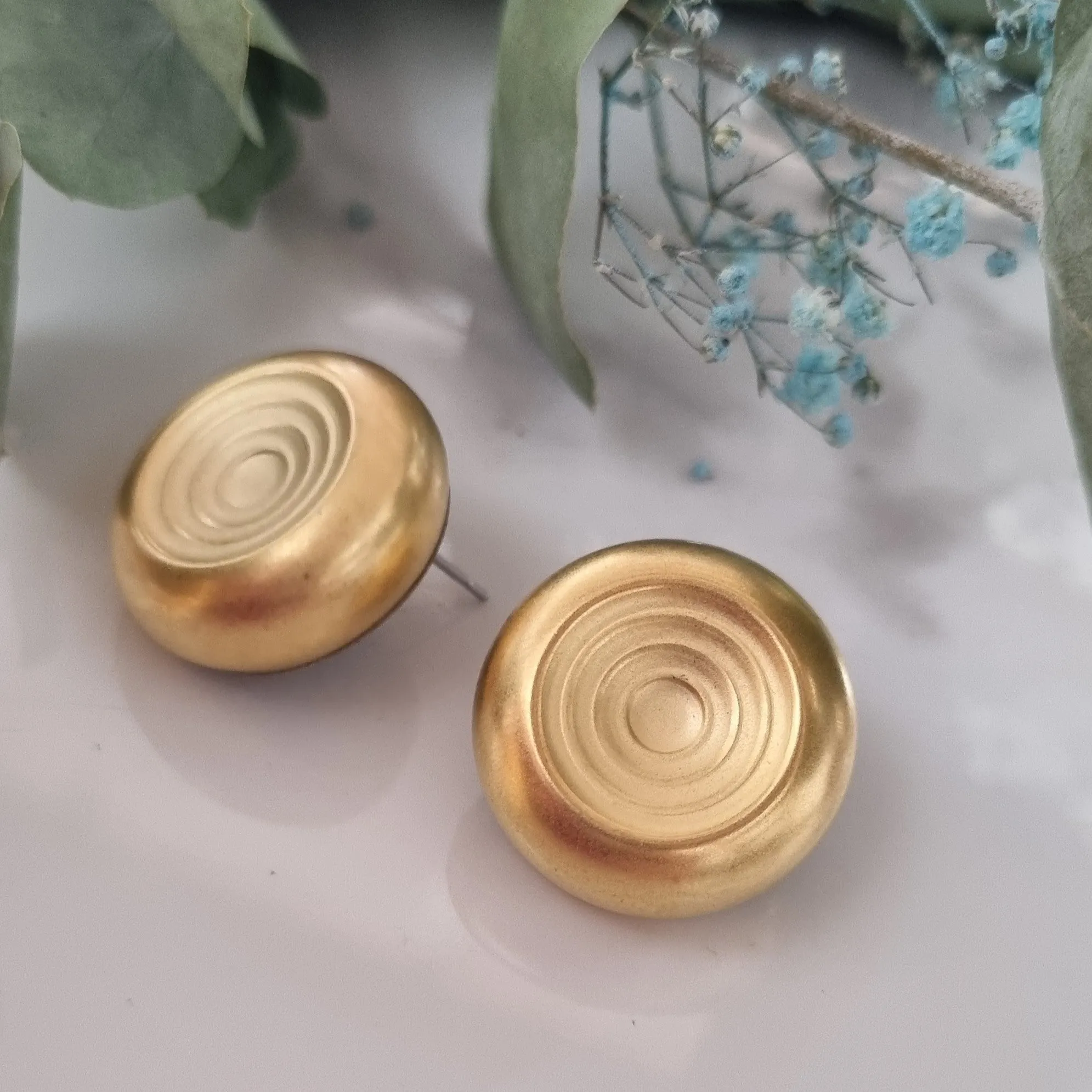 Vintage earrings - Gold labyrinths