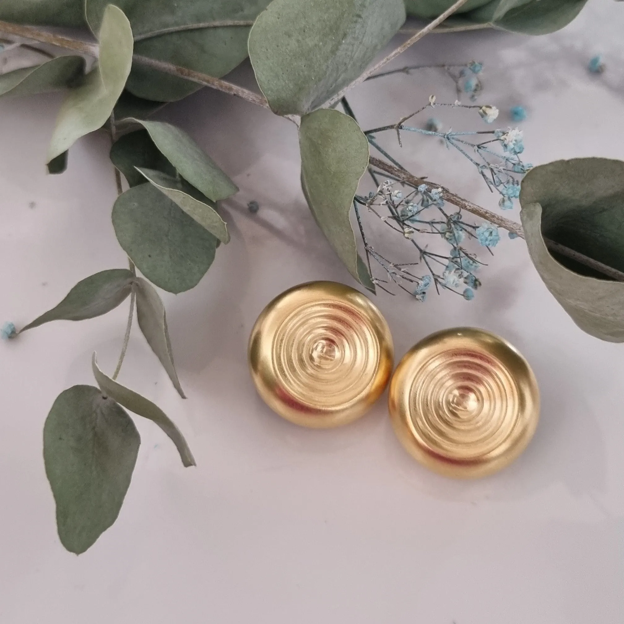Vintage earrings - Gold labyrinths