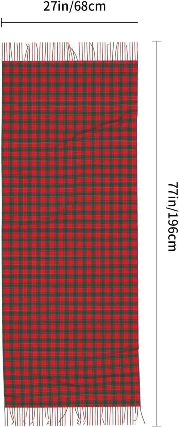 Vintage-Tartan Imitation Cashmere Tassel Scarf Winter Scarf Autumn Softest Classic Warm