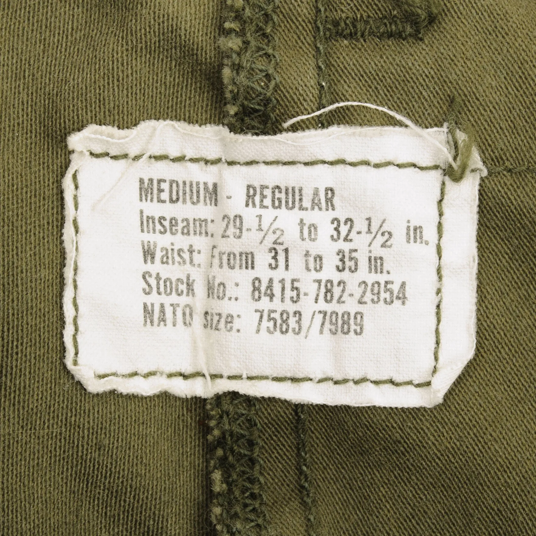 VINTAGE US ARMY FIELD TROUSERS PANTS M65 1972 VIETNAM WAR SIZE SMALL 32X29