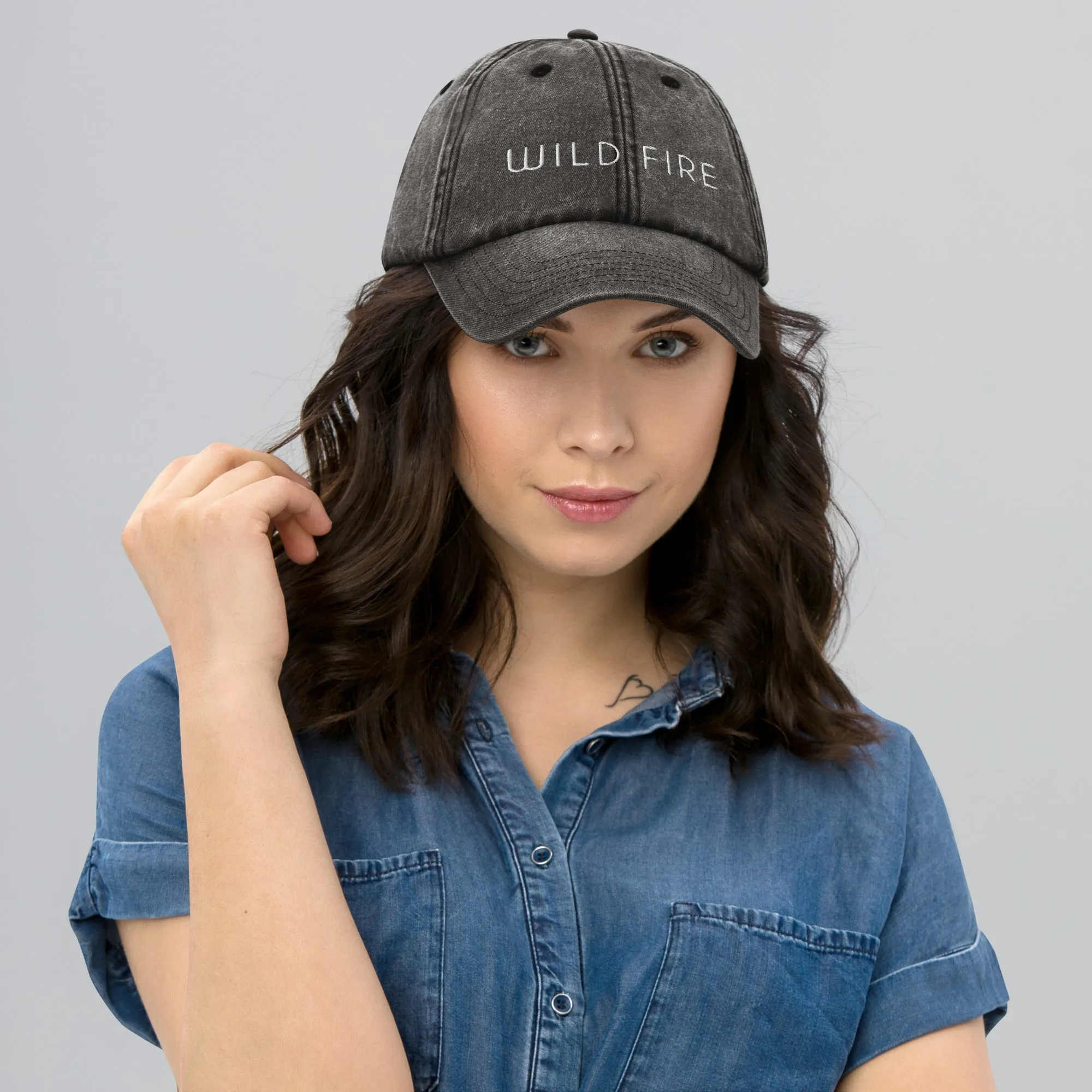 Wild Fire Embroidered Vintage Ball Cap