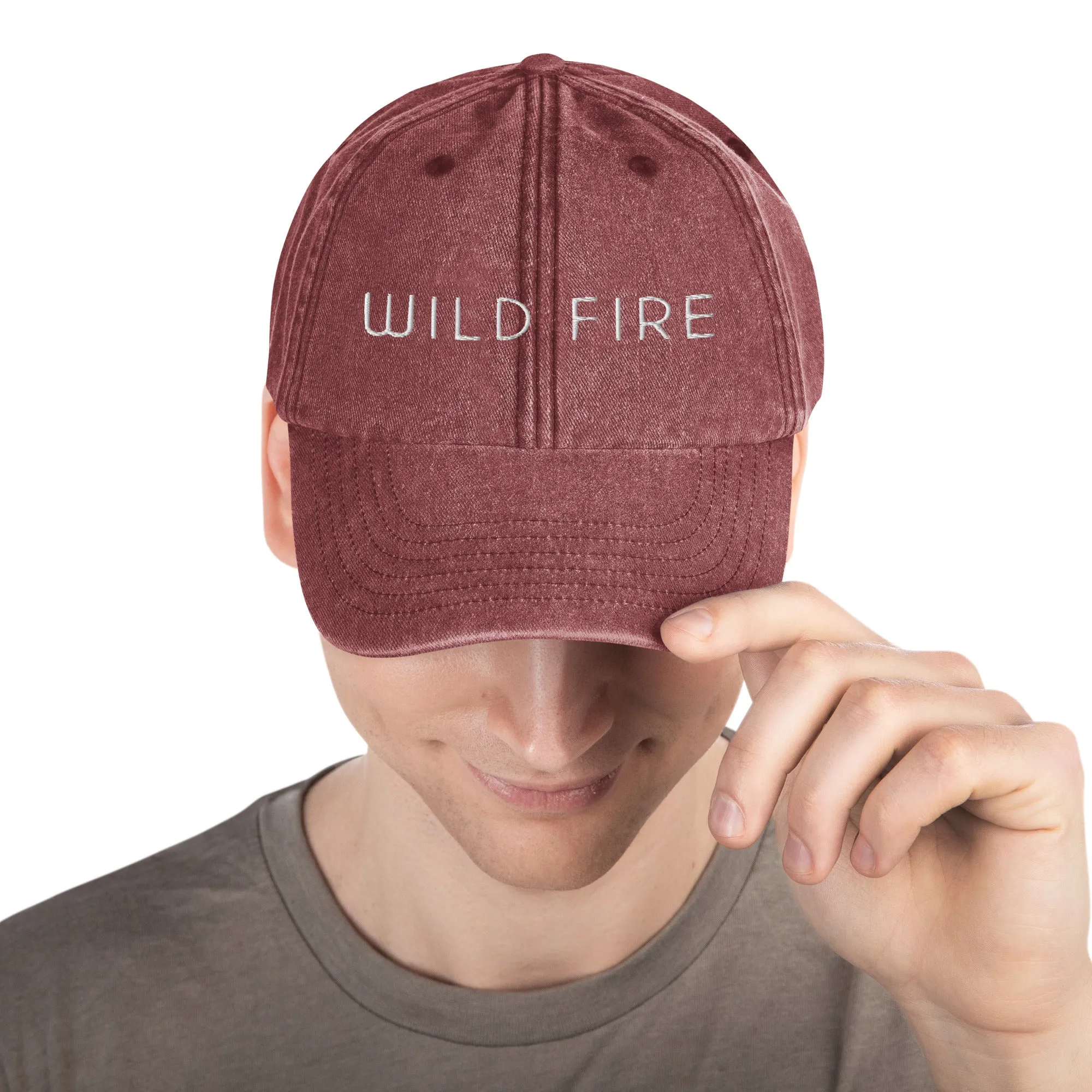 Wild Fire Embroidered Vintage Ball Cap