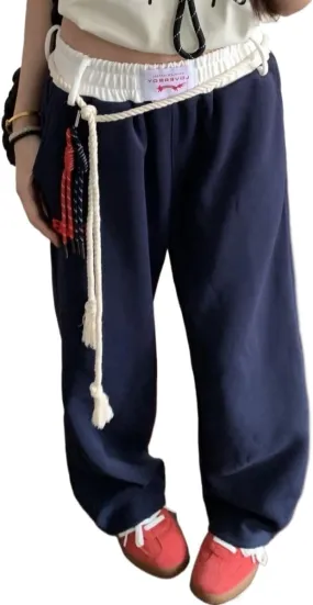 Women Vintage Baggy Sweatpants Y2k Sports Hip Hop Joggers Pants Autumn Casual Fashion Loose Trousers
